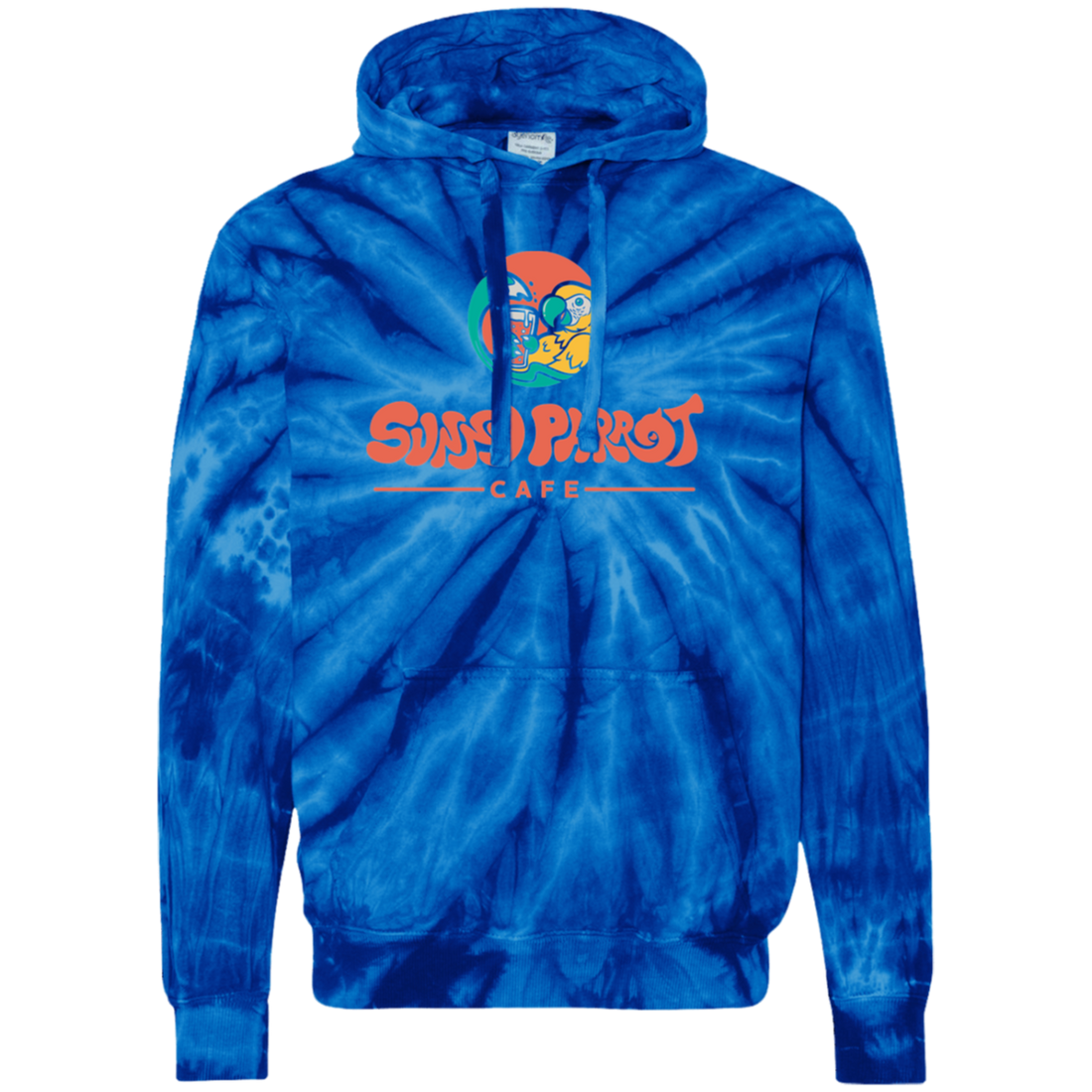 Sunny Parrot Unisex Tie-Dyed Pullover Hoodie