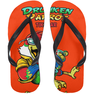 Drunken Parrot  Adult Flip Flops