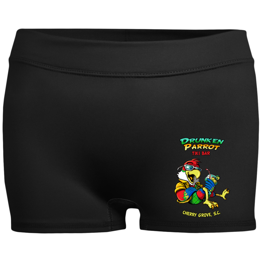 Drunken Parrot Ladies' Fitted Moisture-Wicking 2.5 inch Inseam Shorts