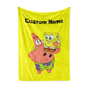 Custom Sponge Bob Fleece Blanket