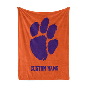 Custom Clemson Tigers Fleece Blanket