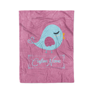 Custom Kids Bird Fleece Blanket